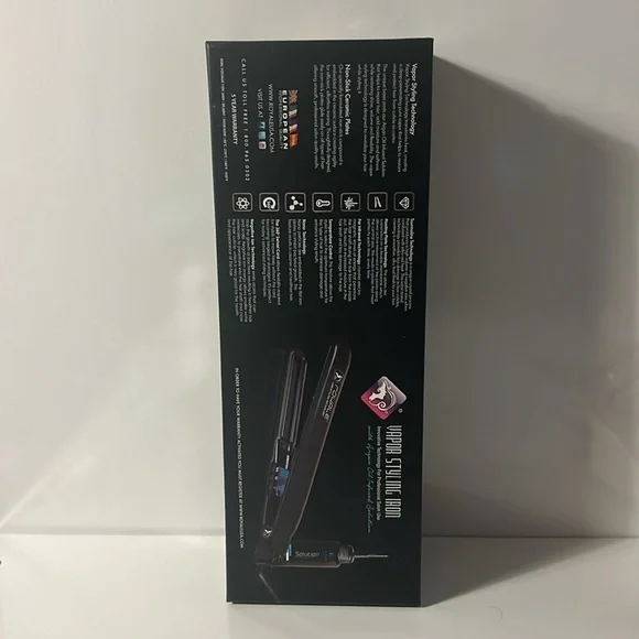 ROYALE Ceramic Tourmaline Vapor Styling Straightener with Argan Infusion Oil
